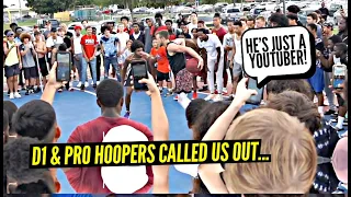 "You're JUST YOUTUBERS!" D1 & Pro Hoopers CALLED US OUT & Got EXPOSED!! Ballislife ECS 5v5!
