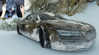 Rebuilding A Audi R8 - Forza Horizon 4 (Steering Wheel + Shifter) Gameplay