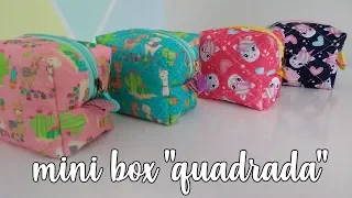 Como fazer Mini Necessaire BOX sem viés - Bia Feltz