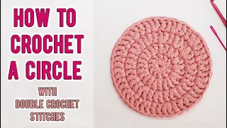 How to crochet a CIRCLE with double crochet stitches || Tutorial for beginners