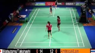 R16 - WD - M.Matsutomo / A.Takahashi vs S.Amitrapai / N.Lam - 2013 Denmark Open