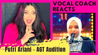 Vocal Coach Reacts to PUTRI ARIANI AGT's Golden Buzzer Audition / Part 1/ Loneliness