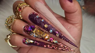 Longest nails I’ve Ever worn 😱Fall Design
