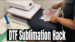 DTF Sublimation Hack  For Dark Shirts using HTV and Cricut