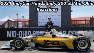 2021 IndyCar Honda Indy 200 at Mid-Ohio Reactions