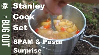 Cooking 1 pot SPAM PASTA on NEW STANLEY COOK SET for 2