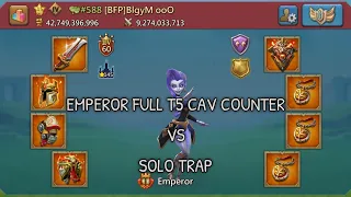 BLGYM ooO FULL T5 CAV VS SOLO TRAP! - WOODYQ8 INCOMING! - 11K MYTHICCHAMP T5 COUNTERS - Lords Mobile