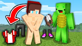 How Mikey Pranked JJ with SHEARS in Minecraft! - Maizen