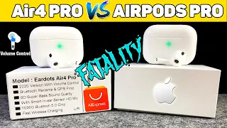 КОНКУРЕНТ AirPods PRO из Китая. Копия Air4 Pro TWS с Регулировкой Громкости и Качественным Звуком!