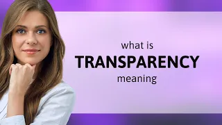 Transparency — TRANSPARENCY definition