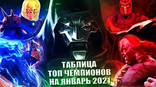 Топ Чемпионов на Январь 2021 | Таблица Всех Чемпионов | Марвел Битва Чемпионов