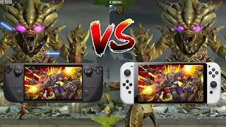 CONTRA OPERATION GALUGA Nintendo Switch VS Steam Deck Side-by-Side Gameplay Comparison