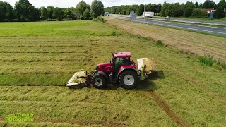 Maaien van gras door grondverzetbedrijf W Cazemier