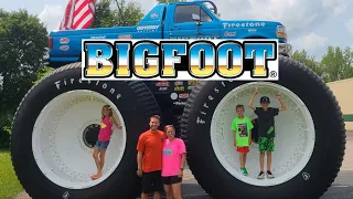 We found BIGFOOT Monster Truck Headquarters! Tour & Bigfoot 5 walk around!