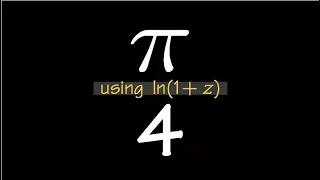 Leibniz Formula for pi, using the series of ln(1+z)