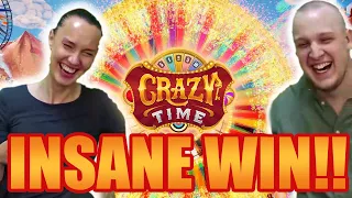 🔥CASINODADDY'S INSANE WIN ON CRAZY TIME (Evolution Gaming) SLOT🔥