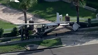 Small plane makes emergency landing on road in Orange County