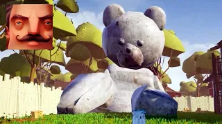 Hello Neighbor - New Neighbor Granny Big Teddy Bear Act 1 Gameplay Walkthrough