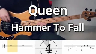 Queen - Hammer To Fall (Bass Cover) Tabs