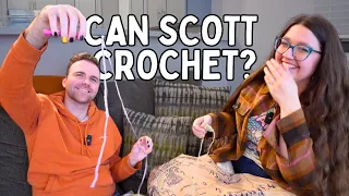 I taught Scott Frenzel to crochet!