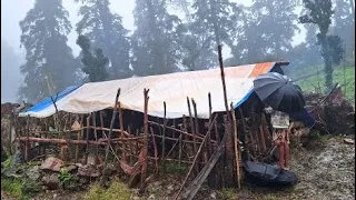 Beautiful And Relaxing Nepali Mountain Village Life in Rainy  Time। Best Compilation Video in winter