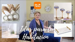 COMO DECORAR TU HABITACIÓN Y QUE LUZCA LUJOSA // CUARTO LINDO CON TEMU