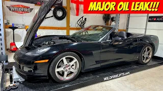 My Cheap Corvette has a Massive oil Leak!! Can we fix it?