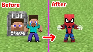 Monster School : Baby Steve Becomes Spidermman Revenges For Daddy - Minecraft Animation