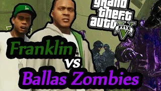 gta 5 - franklin and lamar vs ballas gang with five star cops