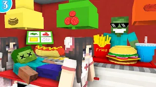 Monster School: WORK AT BURGER & HOT DOG PLACE! - Minecraft Animation