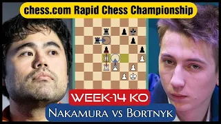 Nakamura Managed to Squeeze out of Dead Equal Ending|Hikaru vs Bortnyk |Chess.com Rapid Championship