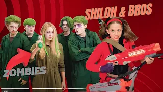 If Nerf Fights Had Zombies 2 @shilohandbros REACTION & REVIEW!