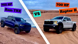 RAPTOR R vs RAM TRX - 1402 HP of truck take on Sand Hollow and Toquerville Falls