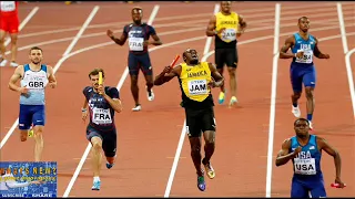 Usain Bolt pulls up hurt in final race as Britain win men's 4x100m gold.