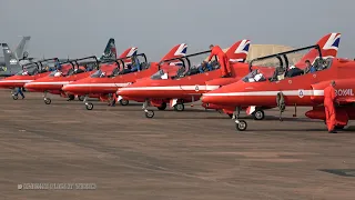 4Kᵁᴴᴰ RIAT 2018 Taxis & Departures Pt.2 Red Arrows Royal Air Force Aerobatic Team