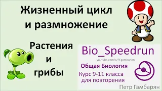 14. Размножение и развитие растений и грибов (Speedrun общая биология 9-11 класс, ЕГЭ, ОГЭ 2021)