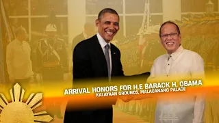 Arrival Honors For H.E US President Barack H. Obama In Malacanang Palace 4/28/14