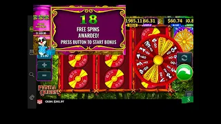 FIRST SPIN BONUS JACKPOT AND 18 FREE SPINS ..WHAT A DAY !!#slots #casino #onlineslots #foryou