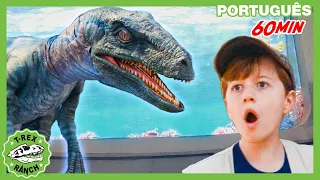 Dinossauros GIGANTES no Mundo Jurássico! | 1 HORA de Parque do T-REX | Dinossauros para Crianças