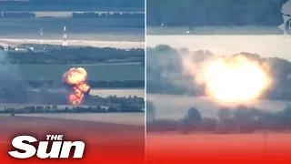 Ukrainian artillery takes out Howitzer breaking through Russia’s defence in spectacular fightback