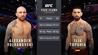 UFC 297 | Alexander Volkanovski VS Ilia Topuria | Fight Simulation| 4K 60FPS