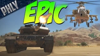 MODERN MBT & ATTACK HELICOPTER (War Thunder April Fools 2017 Gameplay)