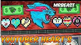 Minecraft but there are MORE Custom YOUTUBER Hearts