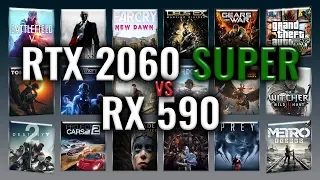 RTX 2060 SUPER vs RX 590 Benchmarks | Gaming Tests Review & Comparison | 59 tests