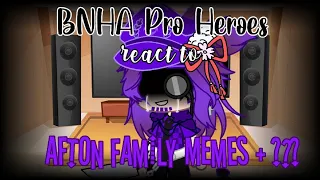 BNHA Pro Heroes react to Afton Family memes+???[]45k+ special❤[]Lazy[]