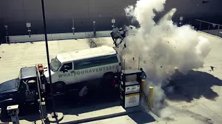 Van Explodes at Natural Gas Filling Station (Riverside, CA)