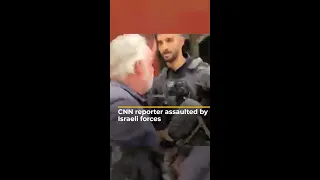 CNN reporter pushed and assaulted by Israeli forces | AJ #shorts