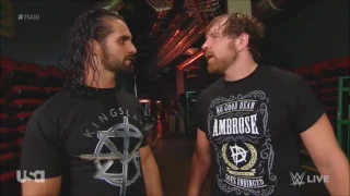 Dean Ambrose Confronts Seth Rollins in the locker room : RAW 10 July 2017