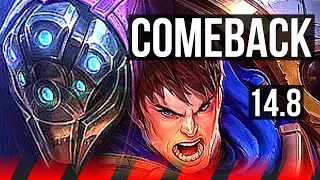 JAX vs GAREN (TOP) | Comeback, 47k DMG, Dominating | TR Grandmaster | 14.8