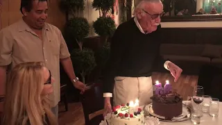 Stan Lee's 95th birthday at Wolfgang Pucks with JC Lee / Max Anderson